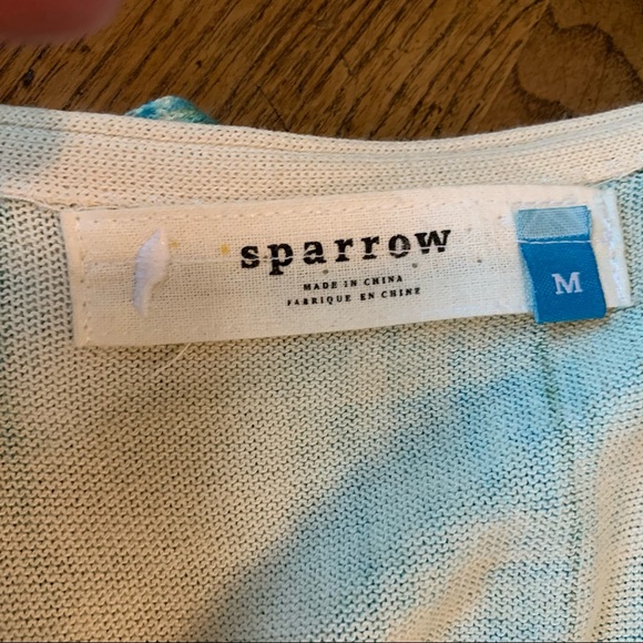 Anthropologie by Sparrow Blue Plaid Revolution Cardigan size Medium - Picture 2 of 8